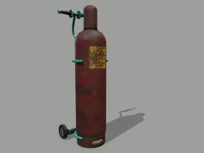 Propane Tank Low-poly 3D model 12
