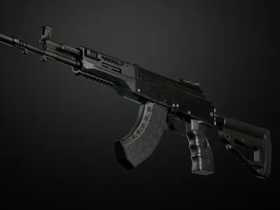 AK-15 Assault rifle Low-poly 3D model