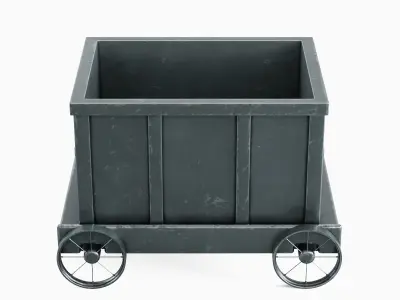 Mining Trolley 01 Low-poly 3D model