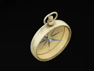 Navigational Compass Low-poly 3D model