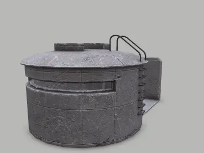 Military Bunker 6 Low-poly 3D model