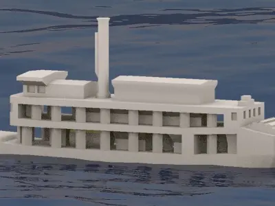 Sternwheeler Benjamim Guimaraes 3D print model