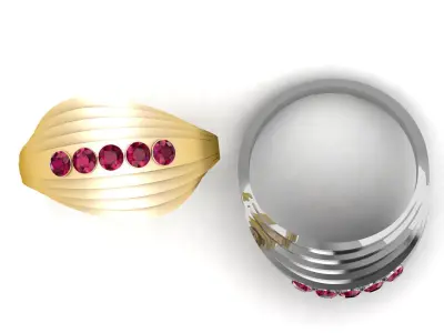 GOLD DIAMOUND RING  3D print model