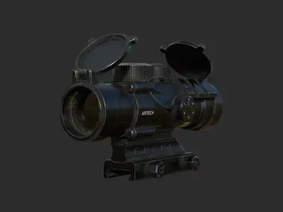 Weapon - Scope - 06 - Scope3X Low-poly 3D model