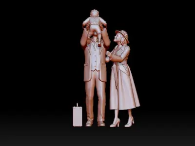 man woman boy 3D print model