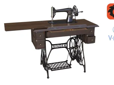 Singer Sewing Machine 3D model purchase