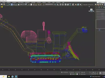 Harvester Sugar Cane A8800 Low-poly 3D model