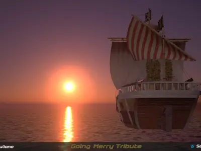 Going Merry Low-poly 3D model