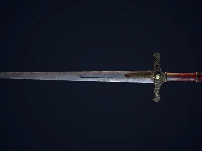 Fantasy Sword 3D Model Low-poly 3D model purchase