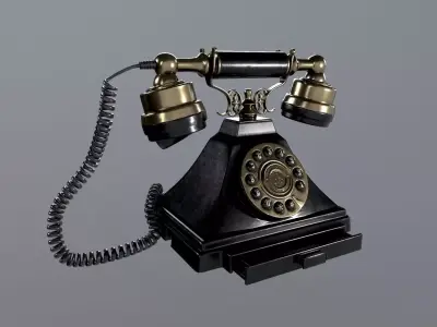 3D Low-poly Retro Decorative Phone 1938 The Royal Victor Duke  Low-poly 3D model