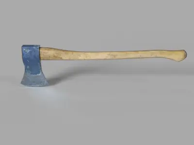 Realistic Ax worn-out Low-poly 3D model