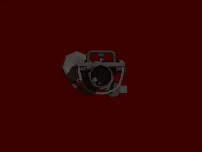 M-134 Minigun lowpoly Low-poly 3D model