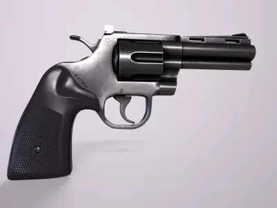 Revolver Free low-poly 3D model buy