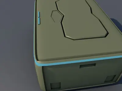 sci fi storage crate 3D model