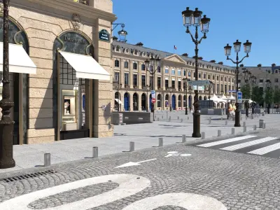 Paris Place Vendome Non Commercial License 3D model