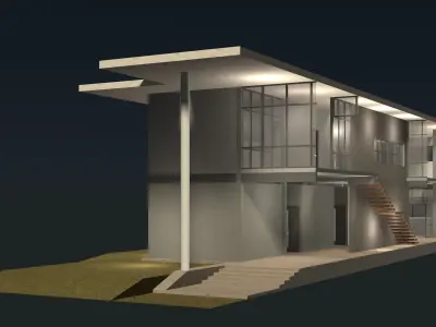 Office in section cut 25-11 3D model