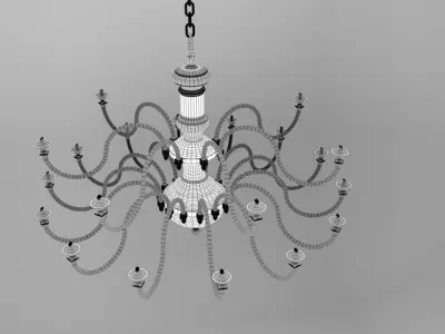 Antique Chandelier Low-poly 3D model purchase