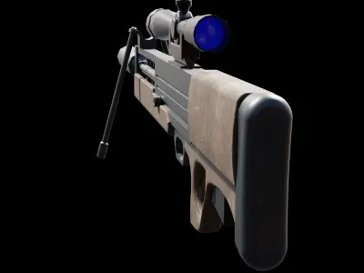 Walther WA2000 Low-poly 3D model