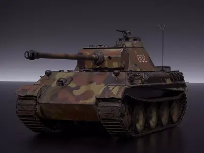 PZV Panther Tank 3D model