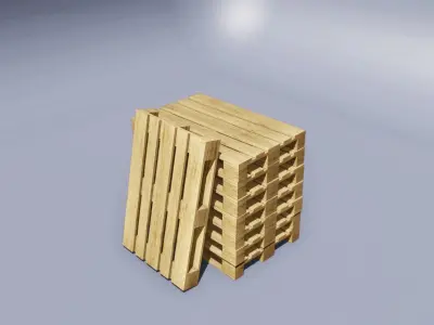 Wood Pallets Low-poly 3D model