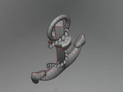 ship Anchor  Low-poly 3D model