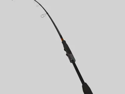 Fishing rod Low-poly 3D model order