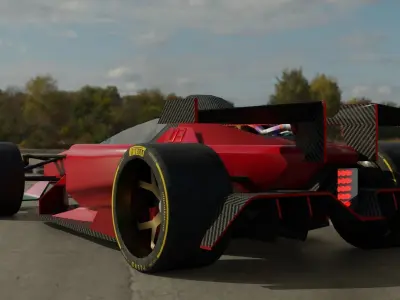 Concept Formula One Car 2022 model Low-poly 3D model