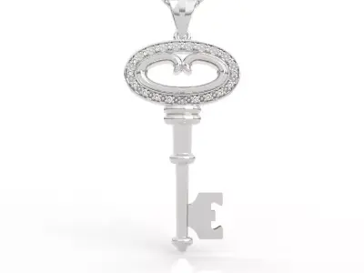Ultimate Love Key Charm Diamond CAD 3D print model