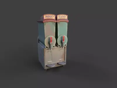 Stylized Slushy Machine Low-poly 3D model