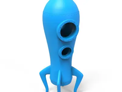 Space Rocket 3D model get