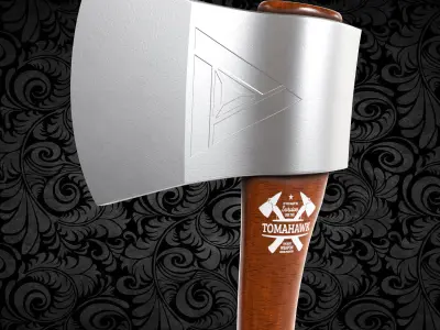 Wood Splitting Axe Low-poly 3D model