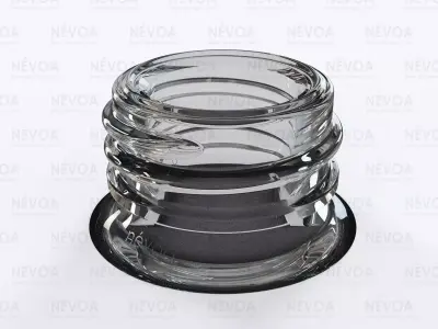 Glass finish - GME 40 25 - 17 mm - Screw neck with AB 3D model