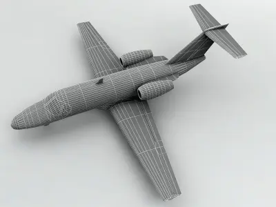 Cessna Citation Aircraft Low-poly 3D model