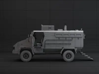 bmc kirpi mrap  Low-poly 3D model