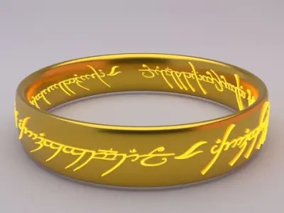 The one ring lord of rings 3D print model