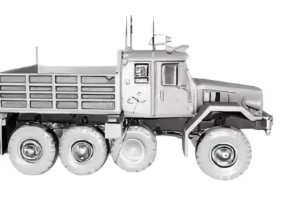 Cargo Truck Low-poly 3D model purchase