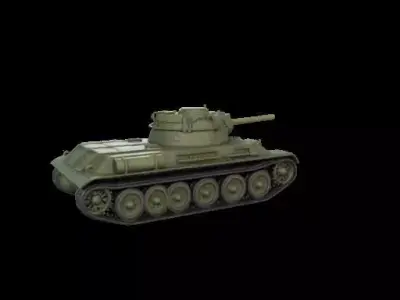1977 Soviet T 34 Tank 3D Model 3D print model