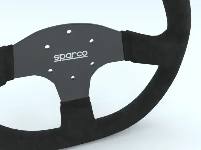 Steering Wheel Sparco R353 Black  3D model