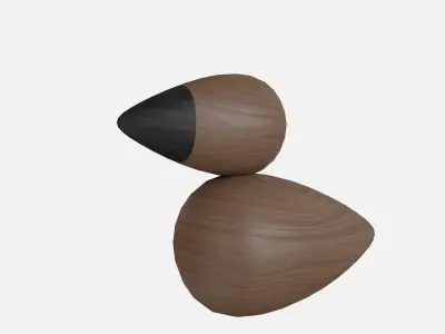 Wood bird Low-poly 3D model