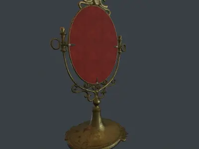 Antique Mirror Low-poly 3D model