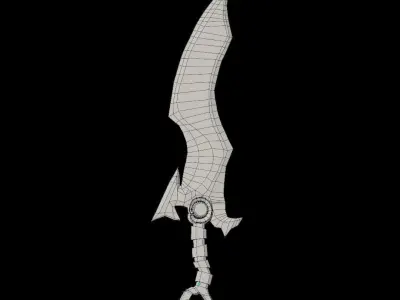 Stylized Sword Weapon Melee PBR low-poly game ready Low-poly 3D model