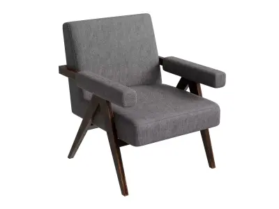 Scandinavian Accent Chair Low-poly 3D model
