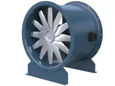 Axial Flow Fan 2 New  Low-poly 3D model