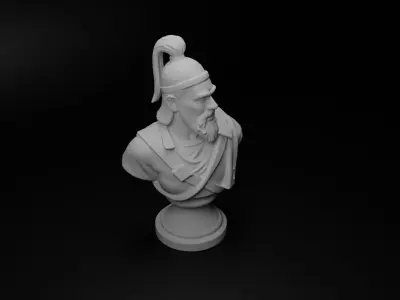 Mongol Cavalryman Bust Chess 3D print model get