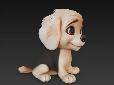 Dog Realistic 3D Model Basic - Low Poly Realistic Low-poly 3D model buy