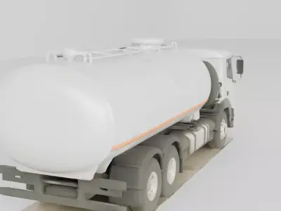 Tanker Truck Liquid and Gas Transportation Vehicle 3D model