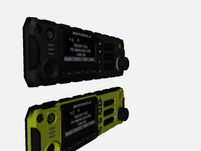 Motorola APX 4500 Vehicle Mobile Radio Face Panel Low-poly 3D model