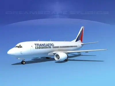 Boeing 737-300 TransAero 3D model