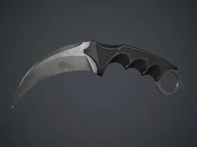 Karambit Knife PBR Game Ready Low-poly 3D model