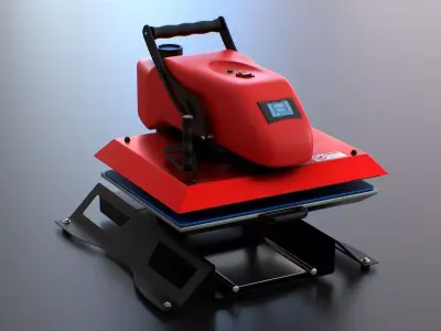 ST 4050H  Sublimation T Shirt Heat Press Machine - Flat Bed Iron Low-poly 3D model